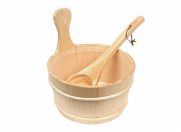 FLAMMIFERA&nbsp;AP-001W,&nbsp;Vědro&nbsp;do&nbsp;sauny&nbsp;s&nbsp;naběračkou&nbsp;4l