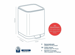 Odkapávač na příbory Plata nerez matná stříbrná 10,0x11,5x12,5cm KL-12127