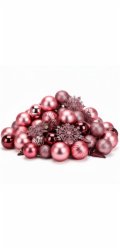 Vánoční ozdoby sada 57 ks růžová KO-CAN304060