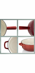 Pánev na sýrové fondue litinová CALIDO 1,8 l červená KL-16622