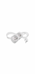 Emos prodlužovací kabel 1,4 m / 2 zásuvka / bílý / PVC / 1 mm2