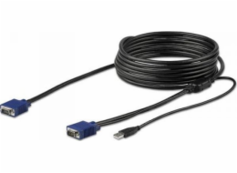 StarTech.com 15 ft. (4.6 m) USB KVM Cable for StarTech.com Rackmount Consoles - VGA and USB KVM Console Cable (RKCONSUV15) - Kabel video / USB - mini-VGA (M) do USB, HD-15 (VGA) (M) - 4.6 m - pro P/N: