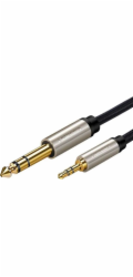 Kabel Ugreen Jack 3,5 mm - Jack 6,3 mm 3 m stříbrný (10629)