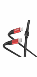 Hama 00201541 Extreme nabíjecí kabel USB-C - Lightning 1,5 m nylon černá/červená