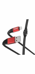Hama 00201538 Extreme nabíjecí kabel USB-A - Lightning 1,5 m nylon černý/červený