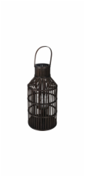 Lucerna na svíčku 22 x 58 cm dřevo hnědá KO-435105530
