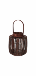 Lucerna dřevěná 22 x 24 cm  hnědá KO-AAE441150