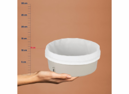 Košík na chleba Grana PU kůže stříbrná šedá 11,0cm 28,0cm KL-12546