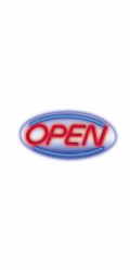 Dekorativní PLEXI LED neon Open modro-červený