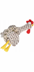 Homea Hračka pro psa Rooster, 30 cm, hnědá a bílá