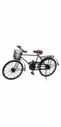 Dekorace stojící BICYKL 47 cm černá s košíkem KO-A78100010kosi