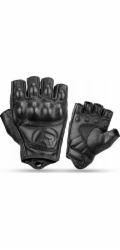 RockBros Motocyklové rukavice bez prstů s ochranou kloubů, velikost XL, černé, ROCKBROS