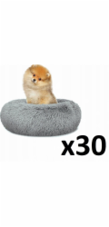 Leobert Plyšová postel S 40cm - světle šedá x 30