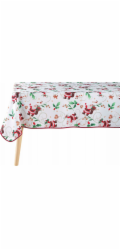 Douceur d`Interieur Vánoční ubrus s potiskem pro interiérový design NOEL, bílý