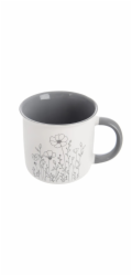 Hrnek KVĚT šedá 400 ml