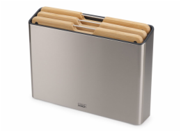 Joseph Joseph Folio Steel 3-tlg. Schneidebrett-Set Bambusblock