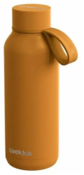 Quokka Solid s popruhem - termoska z nerezové oceli o objemu 510 ml s popruhem (hořčice)