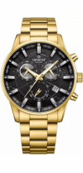 Giewont Pánské hodinky Chronograf Sapphire Gold Black GW4580-B4