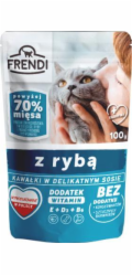 FRENDI Kousky v omáčce s rybou - mokré krmivo pro kočky - 100 g