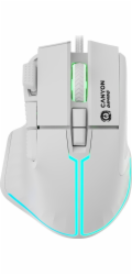 Herní myš Canyon CANYON Fortnax GM-636 RGB, 9 tlačítek, bílá