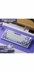 Akko AK820 Pro Gift Switch Fialová-bílá-modrá-3 modelová-RGB klávesnice