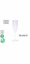 Pohár na šampaňské bílý 6 ks 150 ml plast