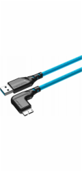 Ednet USB kabel Mathorn MTC-521 Foto kabel 5m 10Gbps USB A - MicroB 90° ArcticBlue