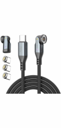 Adidas 4smarts USB-C 540° magnetický kabel-sada GravityCord 240W 1,8 m