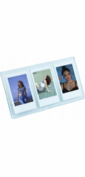 LoveInstant Stojan na 3 fotografie pro fotoaparáty/tiskárny Zink/Fuji Instax Mini - modrý
