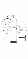 MichaelMarinelli Kosmetická LED lampa bez stínů Měsíc na líčení nehtů a řas 45w + dálkové ovládání / Gx580pro Černá