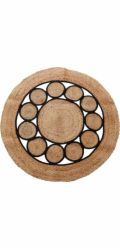 H&S Decoration Jutový boho koberec, kulatý, O 90 cm