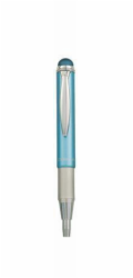46616 Kuličkové pero "Telescopic Metal Stylus", modrá, 0,24 mm, teleskopické, kovové, světle modré t