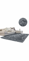 NoName Koberec - Obývací pokoj Shaggy 200x200 - Tmavě stříbrný univerzální
