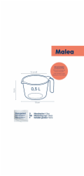 Odměrka Malea sklo 0,5l KL-10105