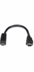 StarTech Adaptér microUSB - miniUSB USB, černý (UUSBMUSBMF6)