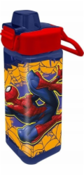 Kids Euroswan Dětská čtvercová láhev na vodu Euroswan 500ml PP Spiderman 843396