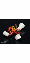 AKASA kabel  rozdvojka napájení 3pin fan na 2x 3pin
