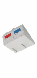Modul French style Solarix 45x45mm pro 2 keystony úhlový bílý