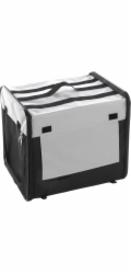 Flamingo Přepravka pro psy Smart Top Plus černo-šedá 46x36x41cm