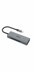 AKASA čtečka karet AK-CR-09BK 3-in-1 (CF, SD, microSD), externí, USB 3.2 Type-C