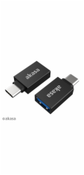 AKASA adaptér USB3.1 Gen2 Type-A na Type-C (F/M), 2ks v balení