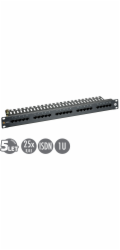 19" ISDN panel Solarix 25 x RJ45 černý 1U SX25-ISDN-BK
