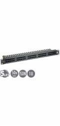 19" ISDN panel Solarix 50 x RJ45 černý 1U SX50-ISDN-BK