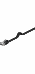 PremiumCord Plochý patch kabel UTP RJ45-RJ45 CAT6 2m černá