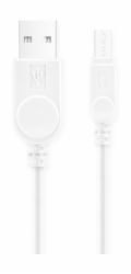 Aligator DAKAMUOUTWT microUSB prodloužený kon. 9mm, bílý ALIGATOR datový kabel s prodlouženým konektorem microUSB, 2A, bílá