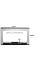 SIL LCD PANEL 15,6" FHD 1920x1080 30PIN MATNÝ / BEZ ÚCHYTŮ 77042505 LCD PANEL 15,6" FHD 1920x1080 30PIN MATNÝ / BEZ ÚCHYTŮ