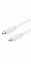 C-TECH Kabel USB 3.2, Type-C (CM/CM), PD 100W, 20Gbps, 2m, bílý