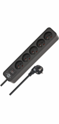 brennenstuhl Ecolor prodlužovací kabel 5 zásuvek 5 m černý (002181960000)