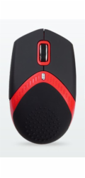 AMEI AM-M101R/Ergonomická/Optická/1 600 DPI/Drátová USB/Černá-červená
