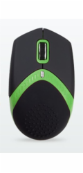 AMEI AM-M101G/Ergonomická/Optická/1 600 DPI/Drátová USB/Černá-zelená